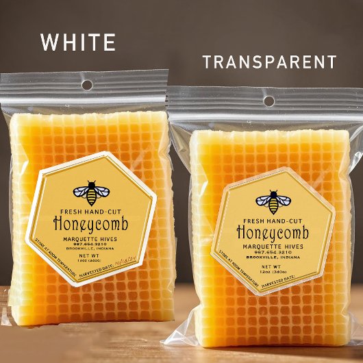 30六角形防水イエローハニカムミツバチ シール