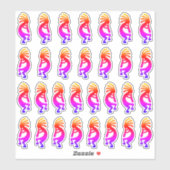 30南西レインボーグラデーションココペリシルエット シール (シート)