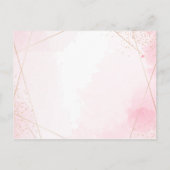 30台本の水彩ピンクの誕生日パーティー インビテーションポストカード (裏面)