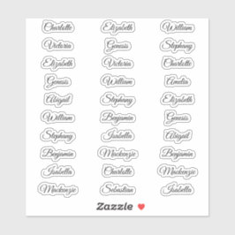 30名ゲスト名Krightholeスクリプエレガントト シール