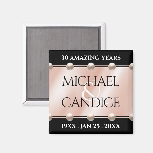 30周エレガント年記念結婚お祝い マグネット (正面/裏面)