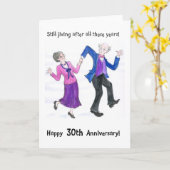 30周年おめでとうカード カード (黄色い花)