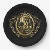 30周年おめでとうパーティー ペーパープレート (正面)