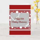 30周年おめでとう。パール婚記念日 カード (黄色い花)