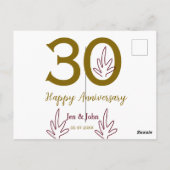 30周年おめでとう name date 黄金の紅葉 ポストカード (裏面)