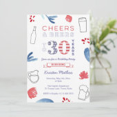 30周年お祝いパーティー 大人の誕生日会 招待状 (スタンド正面)