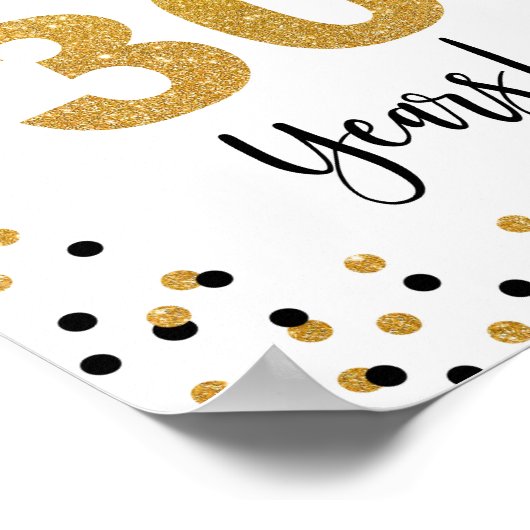 30周年または誕生日への応援 ポスター (角)