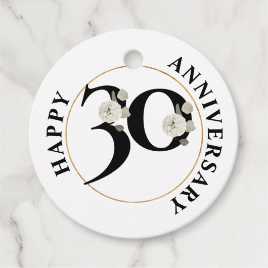 30周年エレガントメッセージカード フェイバータグ (正面)