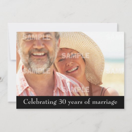 30周年パーティー招待状 招待状 (正面)