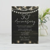 30周年パーティー ラスティックウッドライト 招待状 (スタンド正面)
