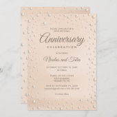 30周年パールをテーマにした招待状 招待状 (正面/裏面)