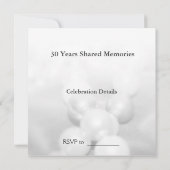 30周年パールウェディングアニバーサリーお祝い（モノクロ） 招待状 (裏面)