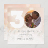 30周年パールウェディングアニバーサリー写真パーソナライズ 招待状 (正面/裏面)