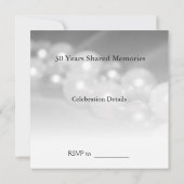30周年パールウェディングアニバーサリー セレブレーション モノクローム 招待状 (裏面)