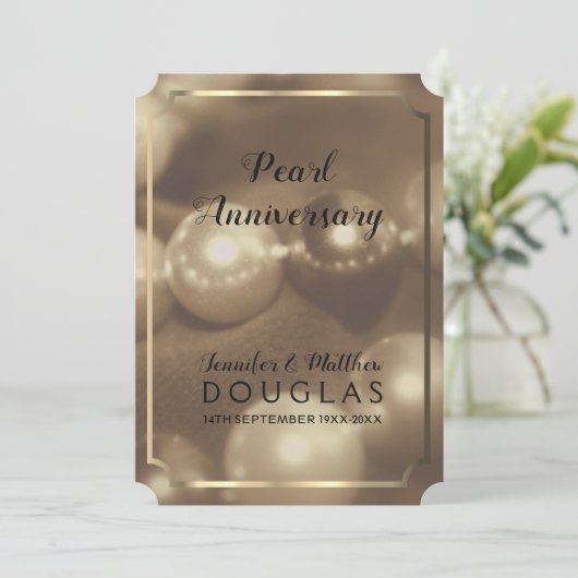 30周年パールウェディングアニバーサリー ノスタルジア 招待状 © (スタンド正面)