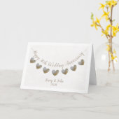 30周年パールウェディングアニバーサリー ハートバンティングカード カード (黄色い花)