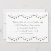 30周年パールウェディング アニバーサリー パールバンティング 招待状 (正面)