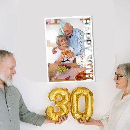 30周年パール婚記念日おめでとう フォトカード サンキューカード