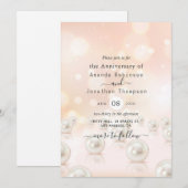 30周年パール婚記念日の招待状 招待状 (正面/裏面)