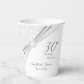 30周年パール婚記念日 紙コップ (正面)