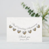 30周年パール結婚記念日お礼カード サンキューカード (スタンド正面)