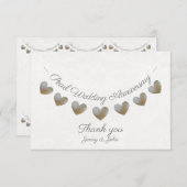 30周年パール結婚記念日お礼カード サンキューカード (正面/裏面)