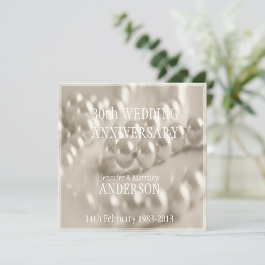 30周年パール結婚記念日お祝い 招待状 (スタンド正面)