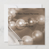 30周年パール結婚記念日お祝い 招待状 (裏面)