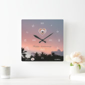 30周年パール結婚記念日をカスタマイズ スクエア壁時計 (ホーム)