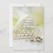 30周年パール結婚記念日写真 招待状 (正面)