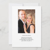 30周年パール結婚記念日写真 招待状 (裏面)