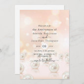 30周年パール結婚記念日招待状 招待状 (正面/裏面)