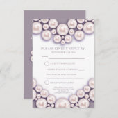 30周年パール結婚記念日 ハート返信カード 出欠カード (正面/裏面)