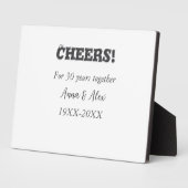 30周年一緒にお祝いしましょう 名前を入れて フォトプラーク (側面)