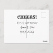 30周年一緒にお祝いしましょう 名前を追加 ポストカード (裏面)