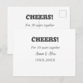 30周年一緒にお祝いしましょう 追加名を ポストカード (正面/裏面)