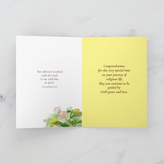 30周年修道修道修道修道宗教生活クリスチャン カード (内部)