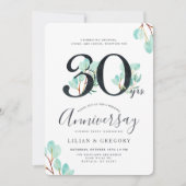 30周年同時成長ユーカリテーマ 招待状 (正面)