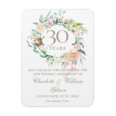 30周年日結婚付のフローラを保存 マグネット (縦)
