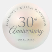 30周年真珠の記念 ラウンドシール (正面)