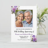 30周年紫結婚のバラ写真 セーブザデート (スタンド正面)