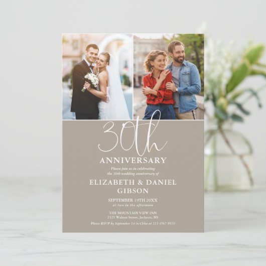 30周年結婚を迎えた今の写真2枚 招待状 (スタンド正面)