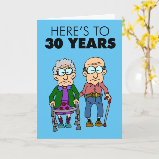 30周年結婚を迎える カード (黄色い花)