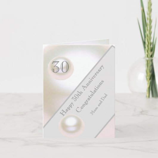 30周年結婚真珠 カード (正面)