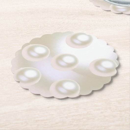 30周年結婚真珠 ペーパーコースター (アングル)