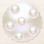 30周年結婚真珠 ペーパーコースター (正面)