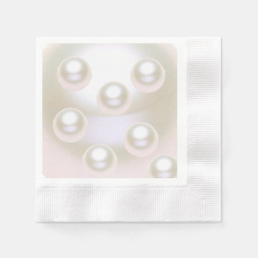 30周年結婚真珠 縁ありカクテルナプキン (正面)