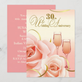 30周年結婚記念パーティー招待状 招待状