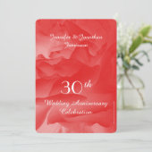 30周年結婚記念パーティー 招待状, コーラルピンクのバラ 招待状 (スタンド正面)
