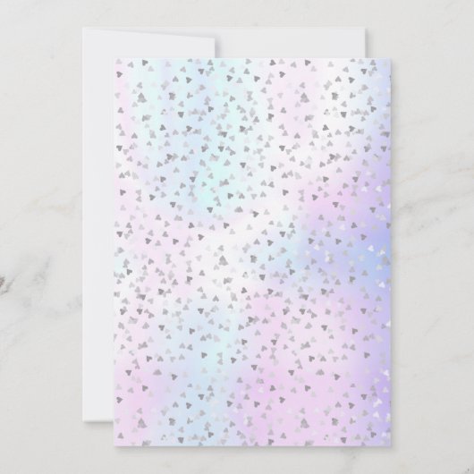 30周年結婚記念日のパールハーツのコンフェッティ 招待状 (裏面)